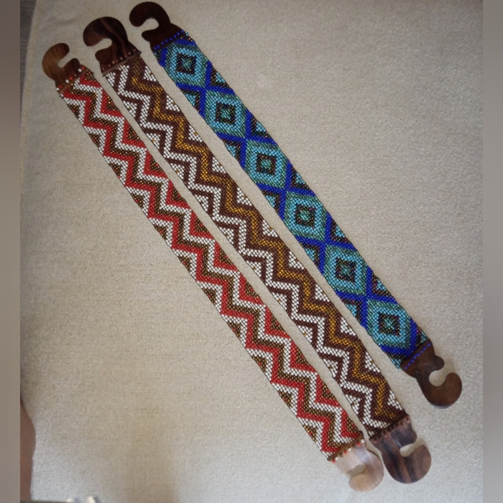 NWT, Boutique, Bohemian Beaded Womens Belts Bundle Of 3